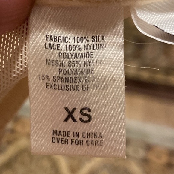 Fine Silk& Lace Bustier Gorgeous! champagne color - Picture 7 of 11